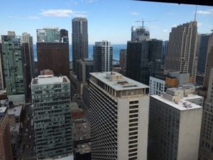 Michigan Avenue view from the 43rd floor of the Chicago Marriott Magnificent Mile. © 2014 Patrick Marshall / RHCI