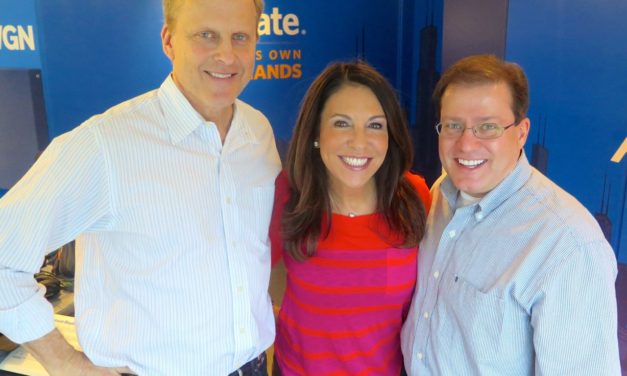 Discussing Holiday Party Etiquette with Bob Sirott and Marianne Murciano during WGN Business Lunch Hour