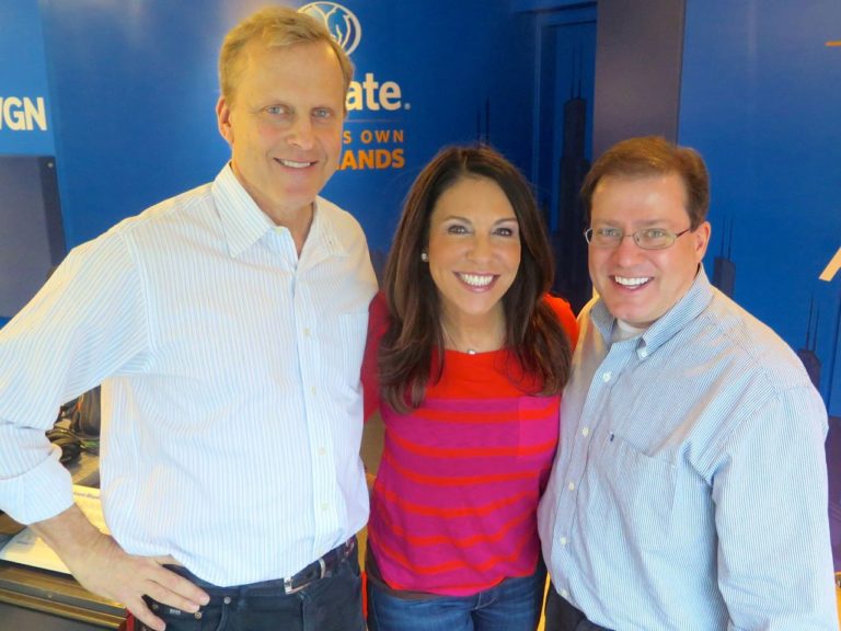 Discussing Holiday Party Etiquette with Bob Sirott and Marianne Murciano during WGN Business