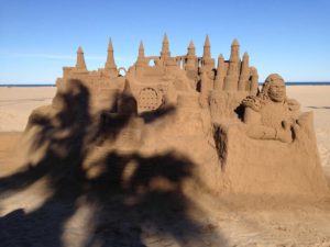 Sand Castle Seen Along Malvarrosa Beach in Valencia