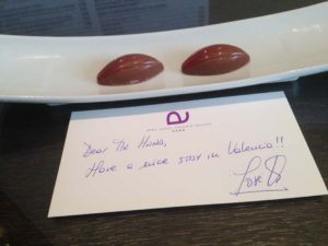 VIP Welcome Note at Astoria Palace in Valencia