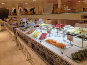 Gran Hotel Miramar Breakfast Fruit Station at Mediterraneo Restaurant