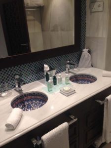Gran Hotel Miramar Classic Arabian Room Guest Bath with Hermes Amenities