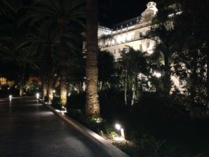 Gran Hotel Miramar Drive and Gardens at Night