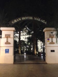 Gran Hotel Miramar Entrance at Night