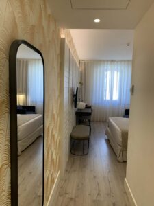 Hotel Molina Lario guest room hall in Malaga, Spain