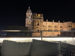 Hotel Molino Lario Rooftop Bar View at Night