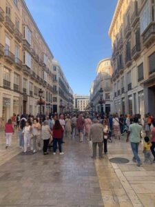 Malaga Spain - City Center Pedestrian Street