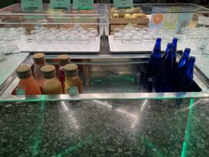 Marriott Auditorium Madrid Airport Hotel Breakfast Buffet Juices and Water