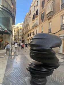 Modern Street Sculpture in Malaga Spain City Center