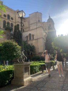 Outside Malaga Cathedral