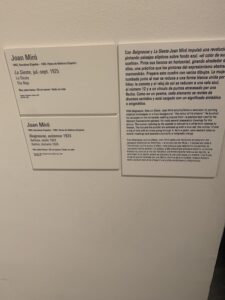 Reina Sofia - Joan Miro - The Nap (left, 1925) and Bather, Autum (right, 1924)