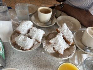 Beignets at Cafe Du Monde in New Orleans