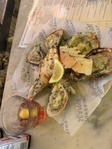 Grilled Oysters at Superior Seafood and Oyster Bar in New Orleans
