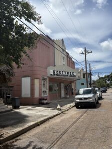 Rosetree Blown Glass Studio in Algiers Point New Orleans Located in a Former Movie Theater