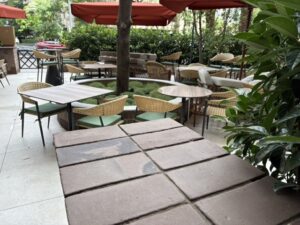 Outdoor Patio at Madrid Marriott Hotel Princesa Plaza