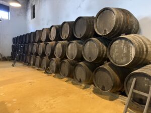 Vinegar Barrel Room at Bodegas Leon Domecq in Jerez Spain