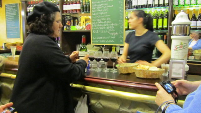 Enjoying Boedegas Ramon Bilbao with Gabriella Ranelli de Aguirre in San Sebastian, Spain. (c) 2013 Rob Hard Boedegas Ramon Bilbao Rioja