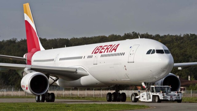 Iberia A330 - Chicago to Madrid Route. Courtesy image Iberia A330 - Chicago to Madrid Route