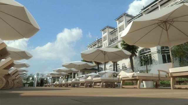Gran Hotel Miramar Malaga Resort and Spa Pool and Terrace. Courtesy image Gran Hotel Miramar Malaga Resort and Spa Pool and Terrace