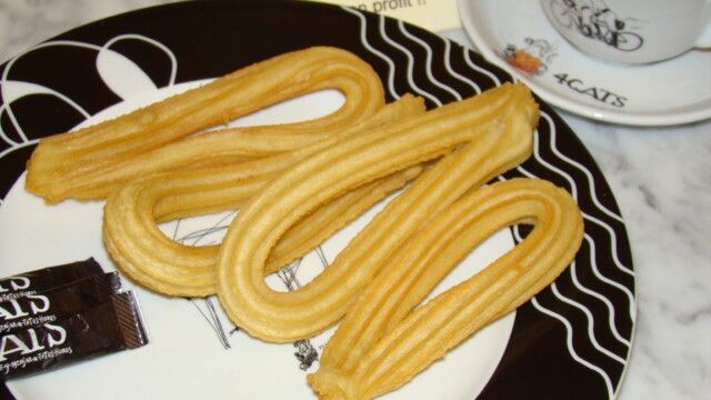 (c) Rob Hard Churros and Chocolate at 4 Cats in Barcelona