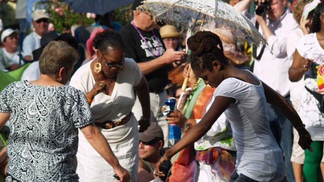 French Quarter Festival Crowd Dancing
