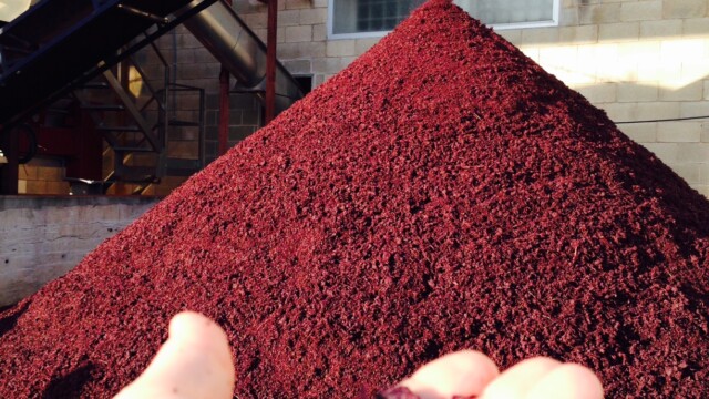 Excellent sustainability and how cool is this?! (c) Rob Hard Grape Seed Skins and Stems Get Reused for Spa Products