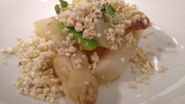 (c) Rob Hard Honey and Mustard with White Asparagus at Rodero in Pamplona