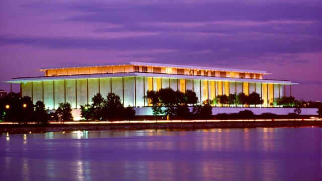 Courtesy image Kennedy Center with Purple Sunset