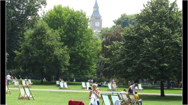 Courtesy image St. James Park in London with Big Ben in View