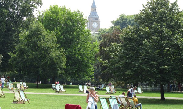 Courtesy image St. James Park in London with Big Ben in View