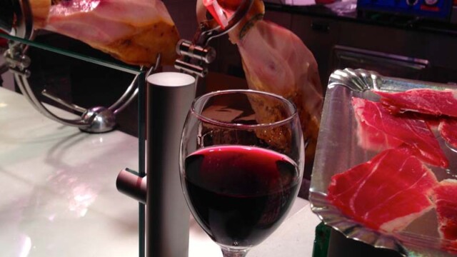 (c) Rob Hard Jamon and Wine at San Miguel Market in Madrid