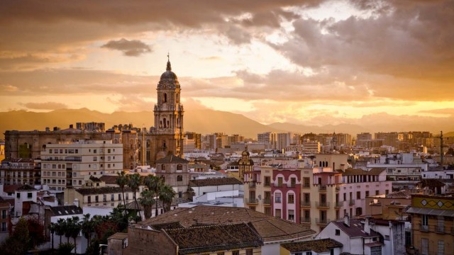View of the city of Malaga, capital of the Costa del Sol (southern Spain), at the sunset. Courtesy image Malaag City View