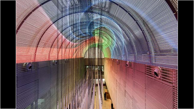 Very cool. Courtesy image NH Eurobuilding Lobby Domed Screen