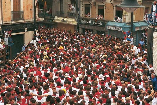 Pamplona During Running of the Bulls