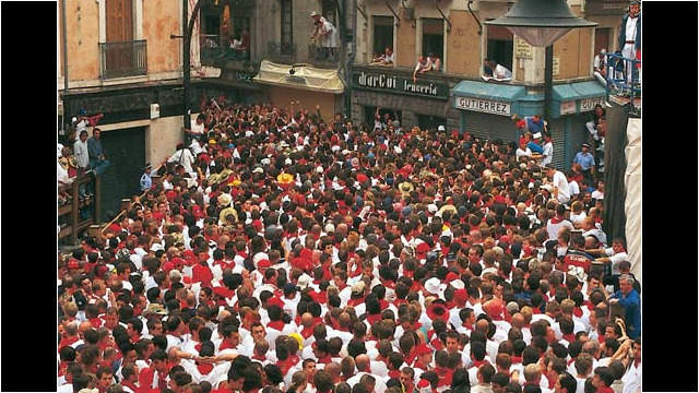Courtesy image Pamplona During Running of the Bulls