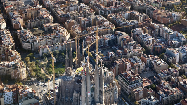 Courtesy photo Arial View of Sagrada Familia in Barcelona