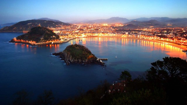 Courtesy image San Sebastian, Spain at Night