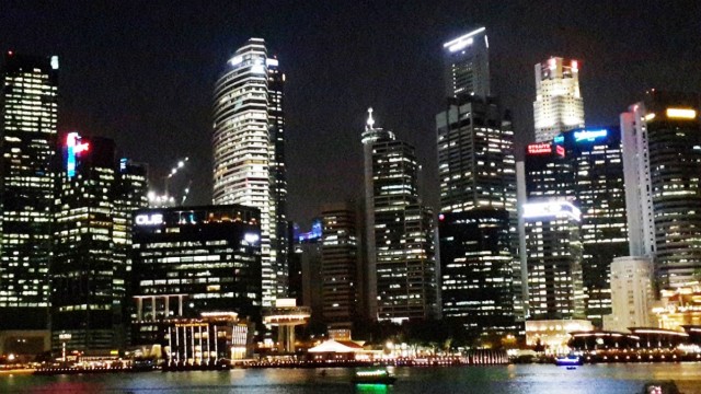 Singapore Marina Bay at Night