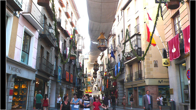(c) 2011 Jackie Scheckler Finch Shopping Inside the Walled-City of Toledo, Spain