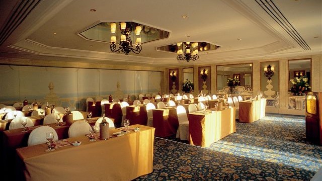 In Cascais, Portugal. Courtesy image Lapa Palace Meeting Room