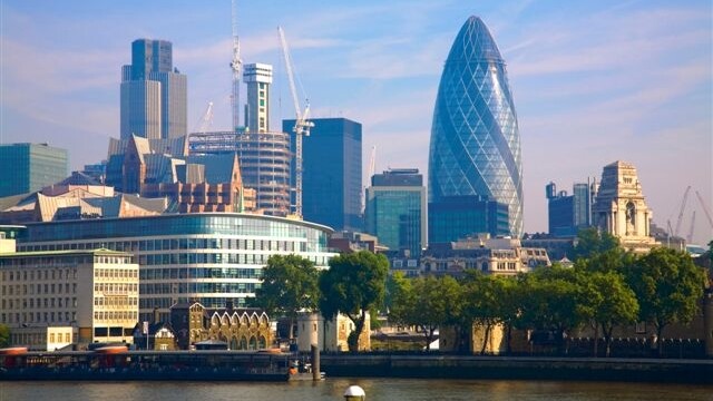 View across the London City skyline with Tower 42 and the Gherkin building. Courtesy image View Across the London City skyline with Tower 42 and the Gherkin building