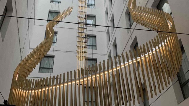 Hard Rock Hotel Madrid - Lobby Guitar Chandelier.
© 2023 Rob Hard Hard Rock Hotel Madrid - Lobby Guitar Chandelier