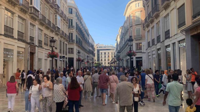 Malaga Spain - City Center Pedestrian Street