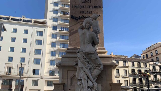 Malaga Spain - Monument of Don Manuel Domingo of Larios