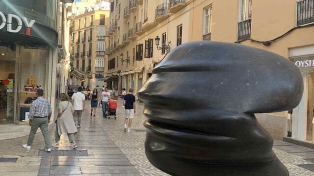 Modern Street Sculpture in Malaga Spain City Center