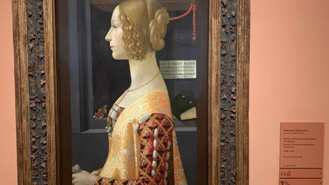 Thyssen Museum in Madrid - Domenico Ghirlandaio - Portrait of Giovanna Delgi Albizzi Tornabuoni (1489-1490)