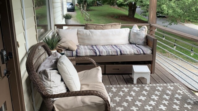 My Ashville Airbnb Experience Front Porch. © 2023 Rob Hard My Ashville Airbnb Experience Front Porch