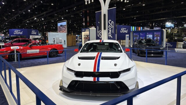 Ford Mustangs Greet You at Entrace at Chicago Auto Show 2025.
© Rob Hard 2025 Ford at Chicago Auto Show