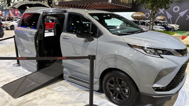 Toyota Vantage Mobility Wheelchair Van at Chicago Auto Show.
© Rob Hard 2025 Toyota at Chicago Auto Show